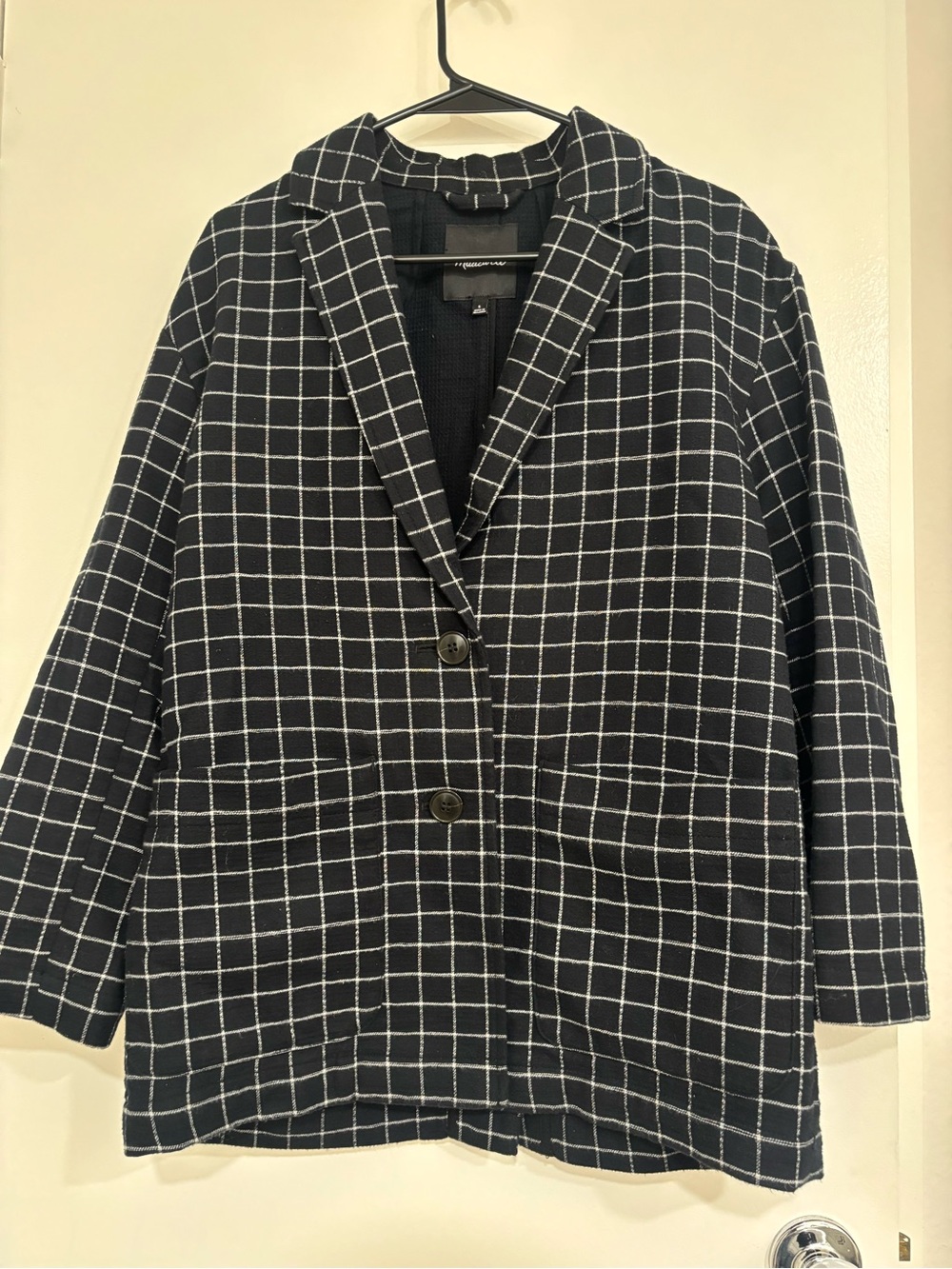 Madewell checkered blazer
